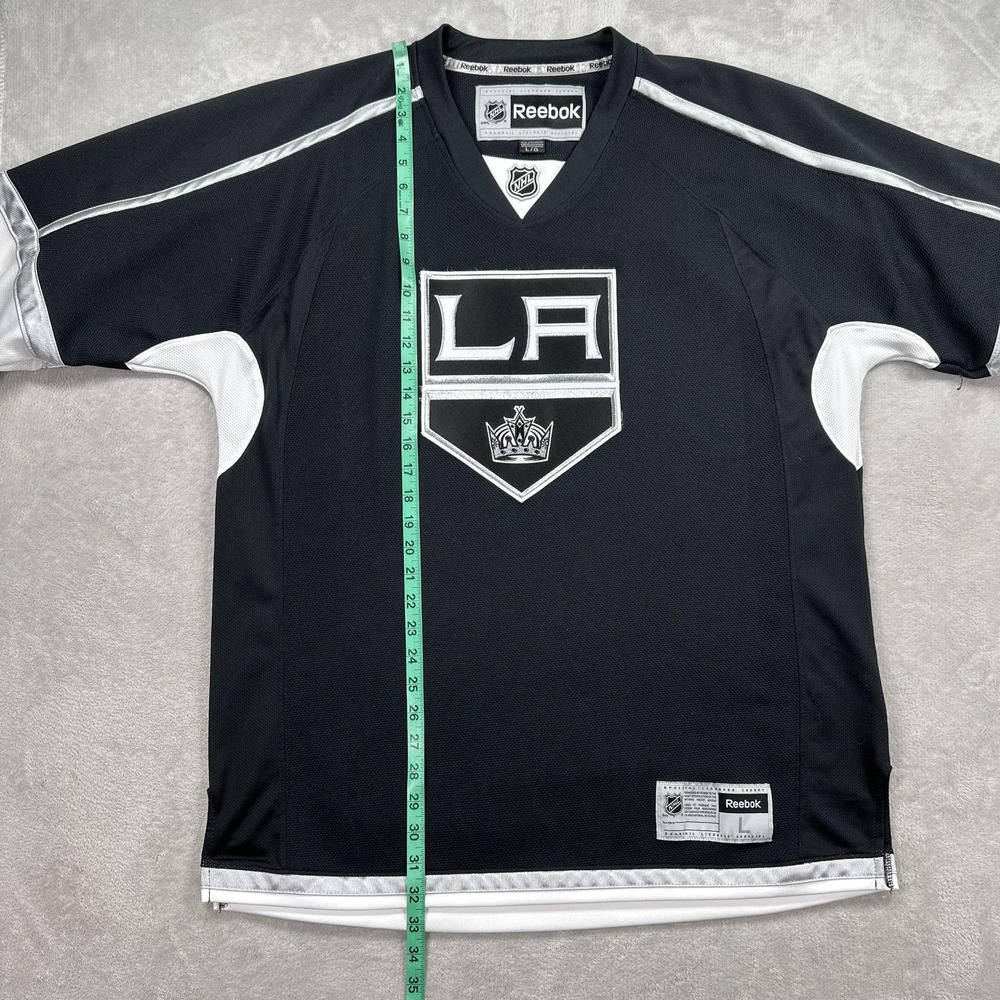 Los Angeles Kings Jersey Mens Large Black NHL Hockey Reebok LA Shield Crest - Picture 9 of 11